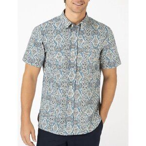 Cooke Street Hawaiian Shirt L Blue Fish Honolulu